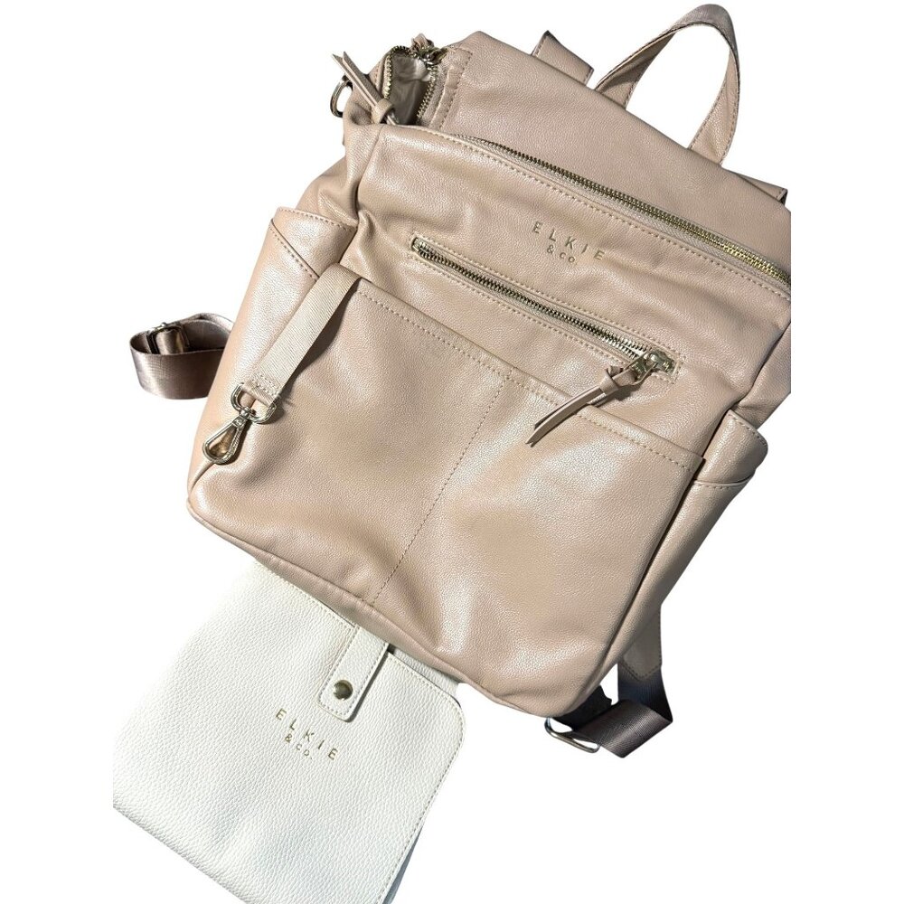 Ellkie & Co. Soft Tan‎ Leather Diaper Bag